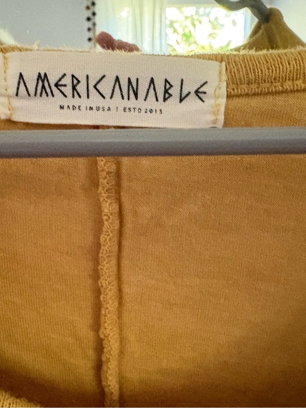 Amerikanable Mustard Scoop-Neck Long Sleeve Top - Picture 2 of 2